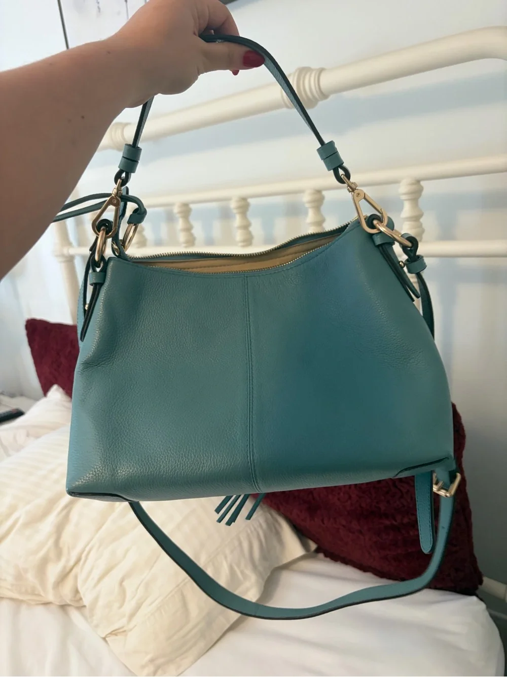 See By Chloe Teal Ring-Tassel Crossbody Bag - Picture 2 of 4